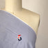 Embroidered Navy & White Stripe ~ Cotton